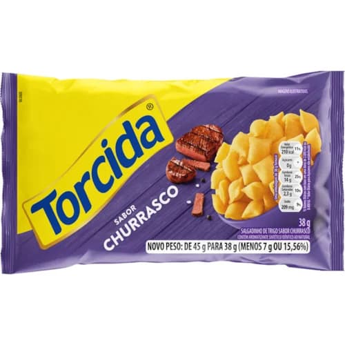 SALGADINHO TORCIDA 38G CHURRASCO