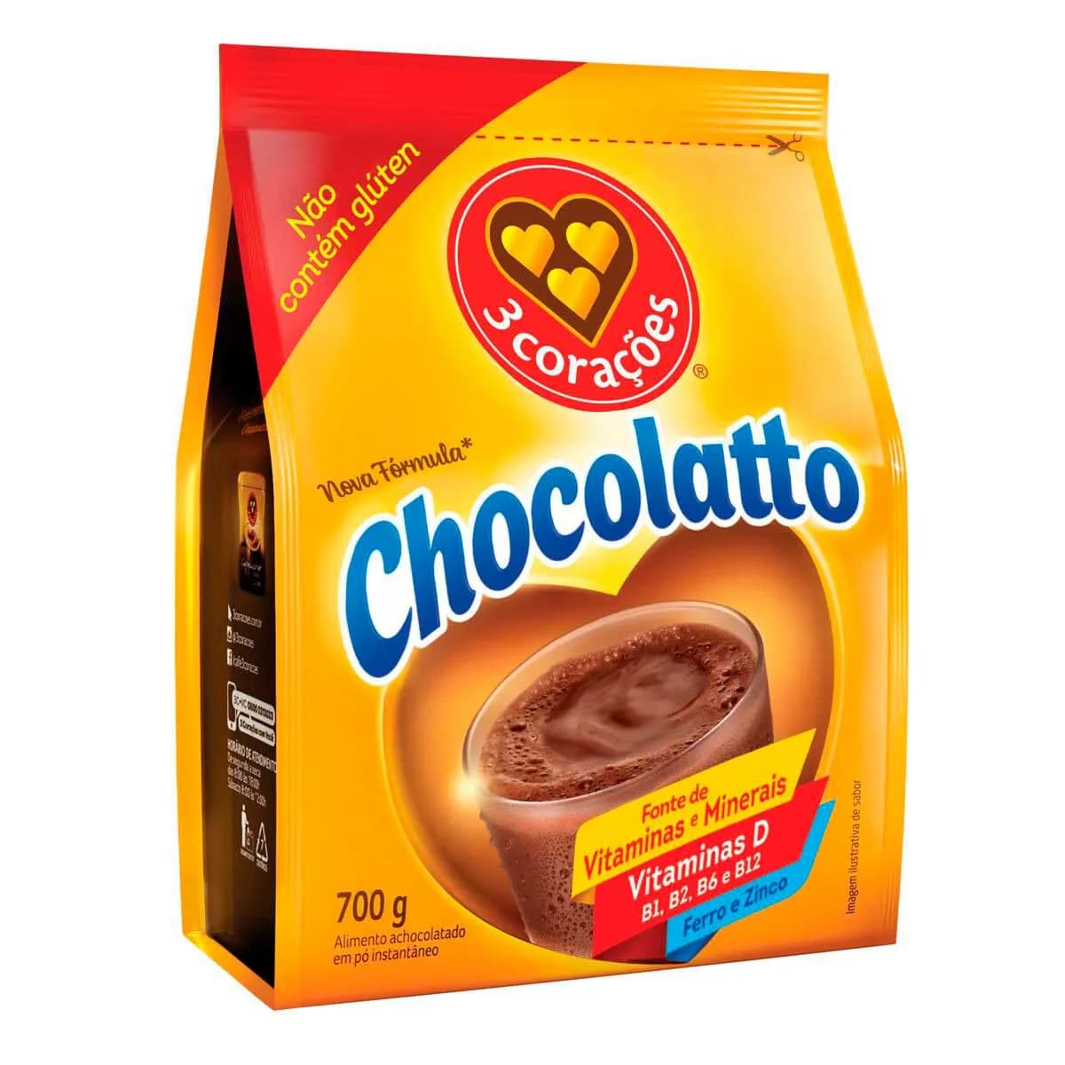 ACHOC 3 CORACOES CHOCOLATTO LV750PG700G