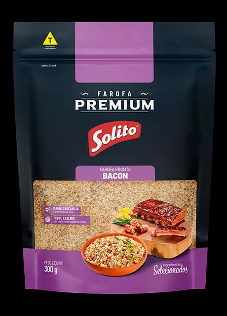 FAROFA SOLITO 300G PREMIUM BACON