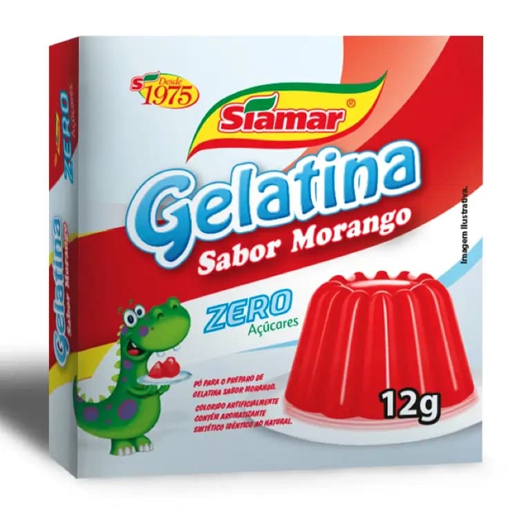 GELATINA SIAMAR 12G ZERO MORANGO
