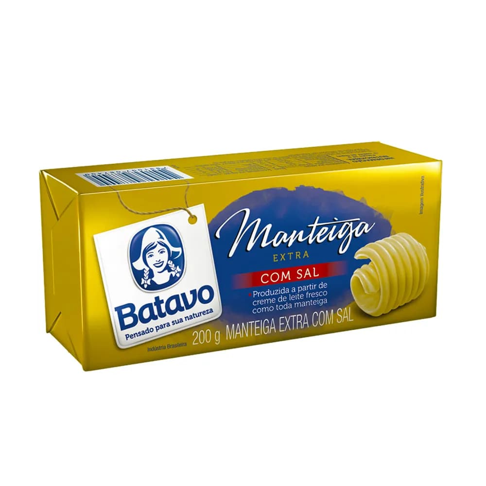MANTEIGA BATAVO EXTRA CSAL 200G TABLETE