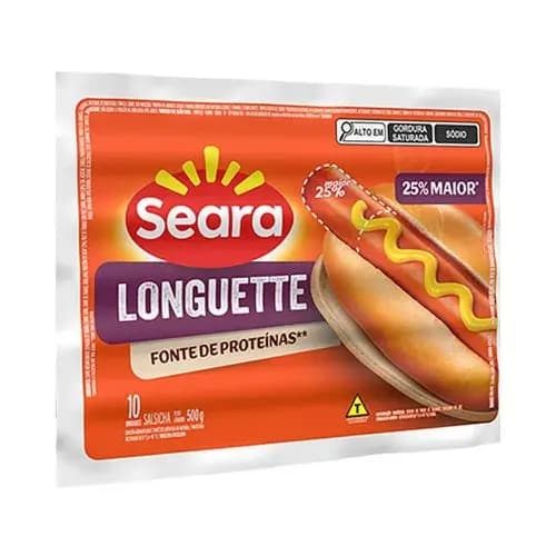 SEARA SALSICHA LONGUETTE 500G