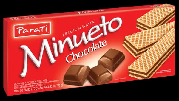 BISCOITO WAFER PARATI MINUETO 115G CHOCOLATE