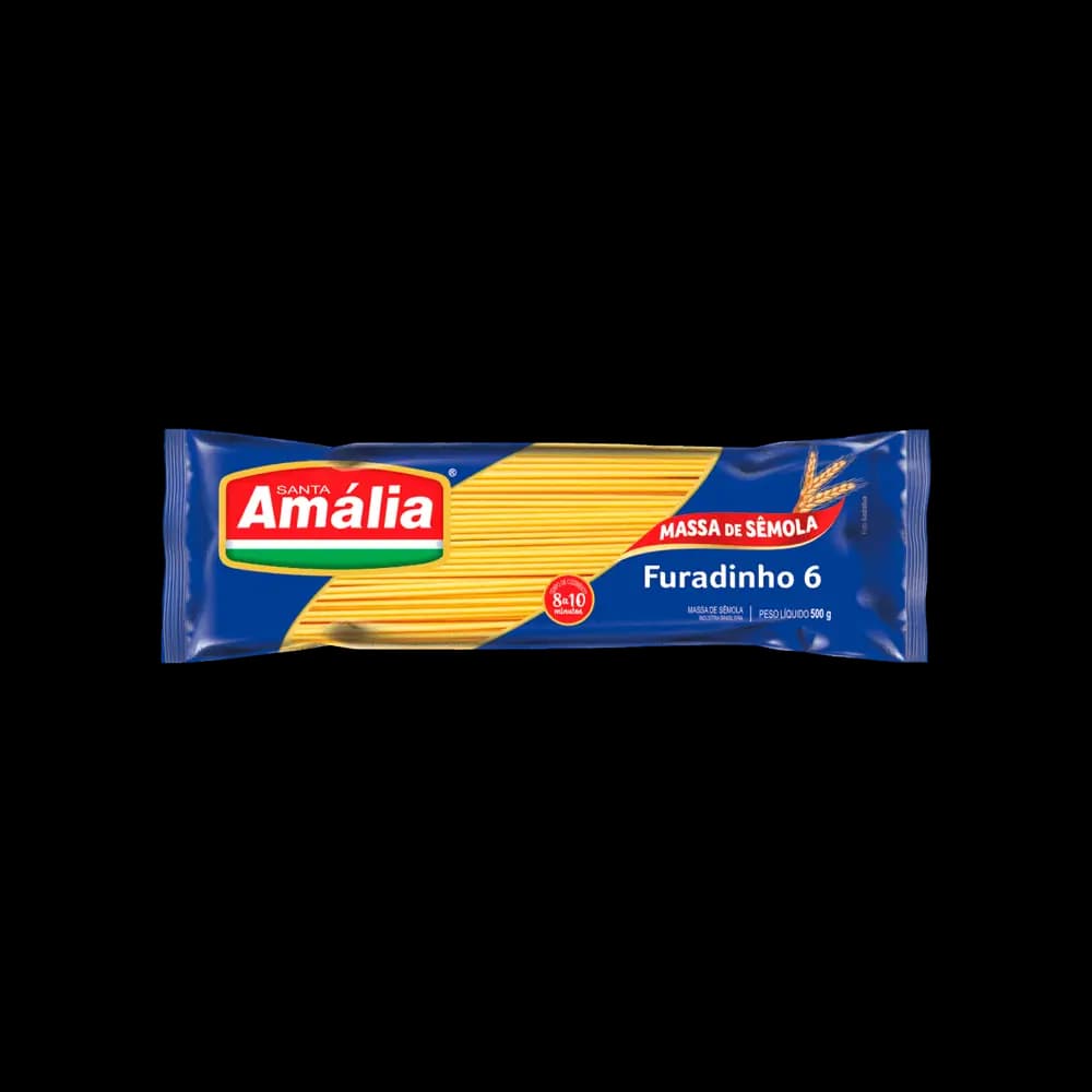MACARRAO AMALIA SEMOLA 500G FURADINHO
