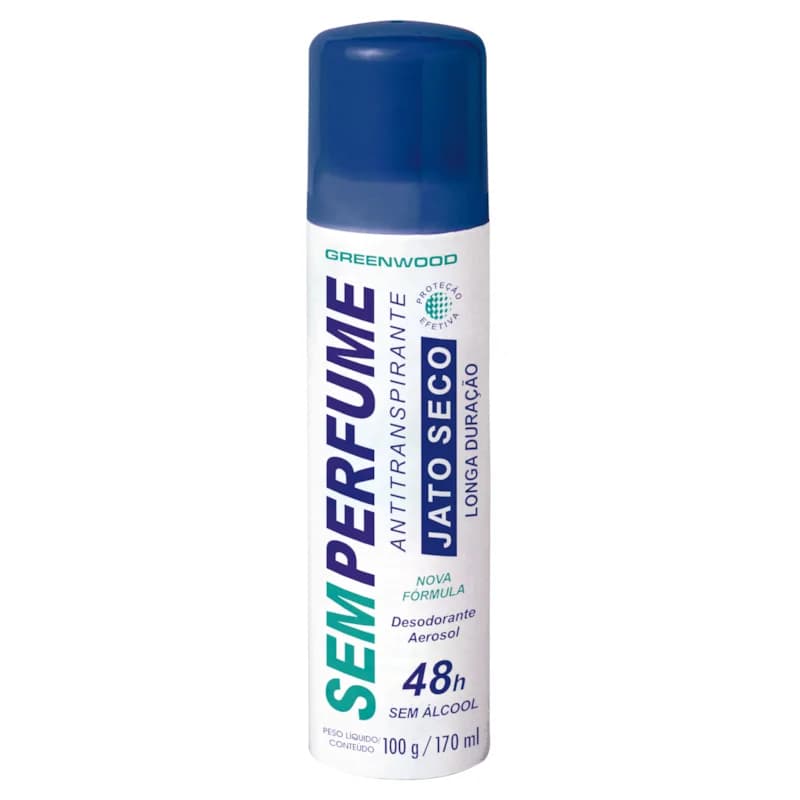 DESODORANTE AEROSOL GREENWOOD 100G SEM PERFUME