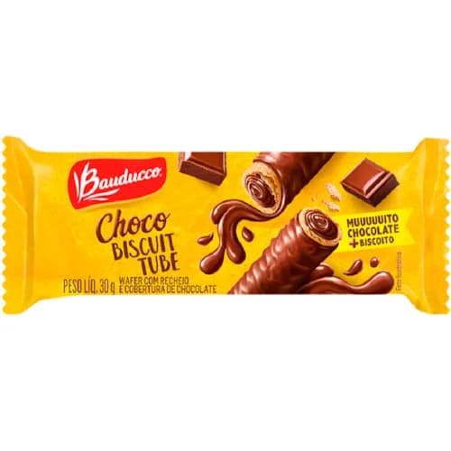 BISC BAUDUCCO CHOCO BISCUIT TUBE 30G AO LEITE