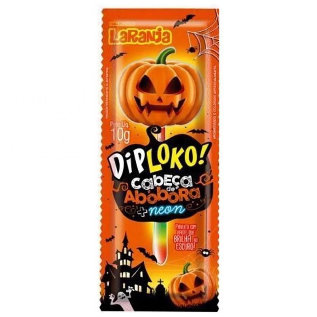 PIRULITO DIPLOKO 10G CABECA ABOBORA LARANJA