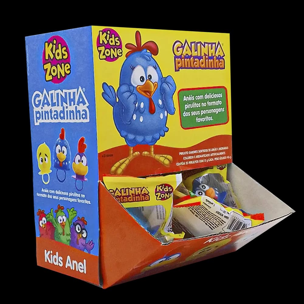 PIRULITO ANEL 13G GALINHA PINTADINHA