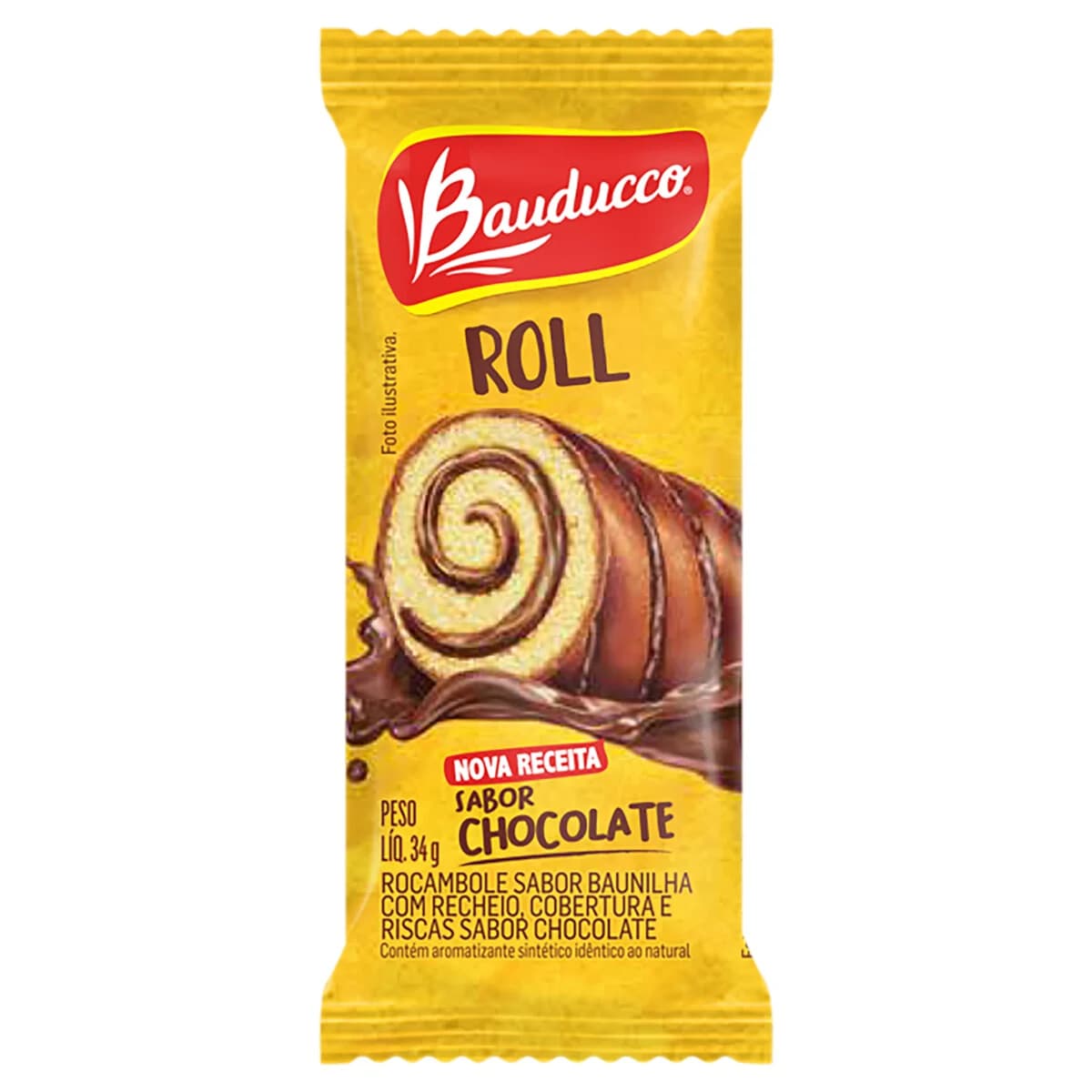 BOLINHO BAUDUCCO 34G ROLL CHOCOLATE