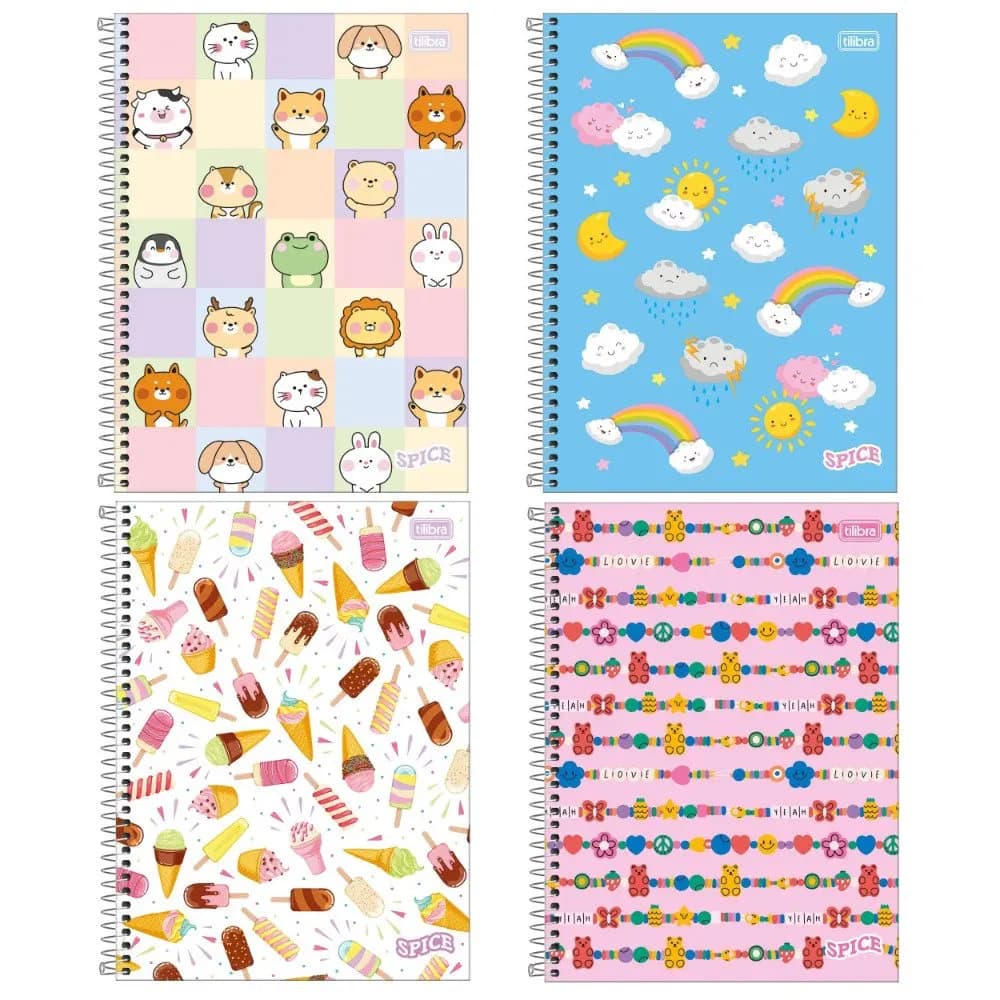 CADERNO TILIBRA CD FEMININO 80FLS