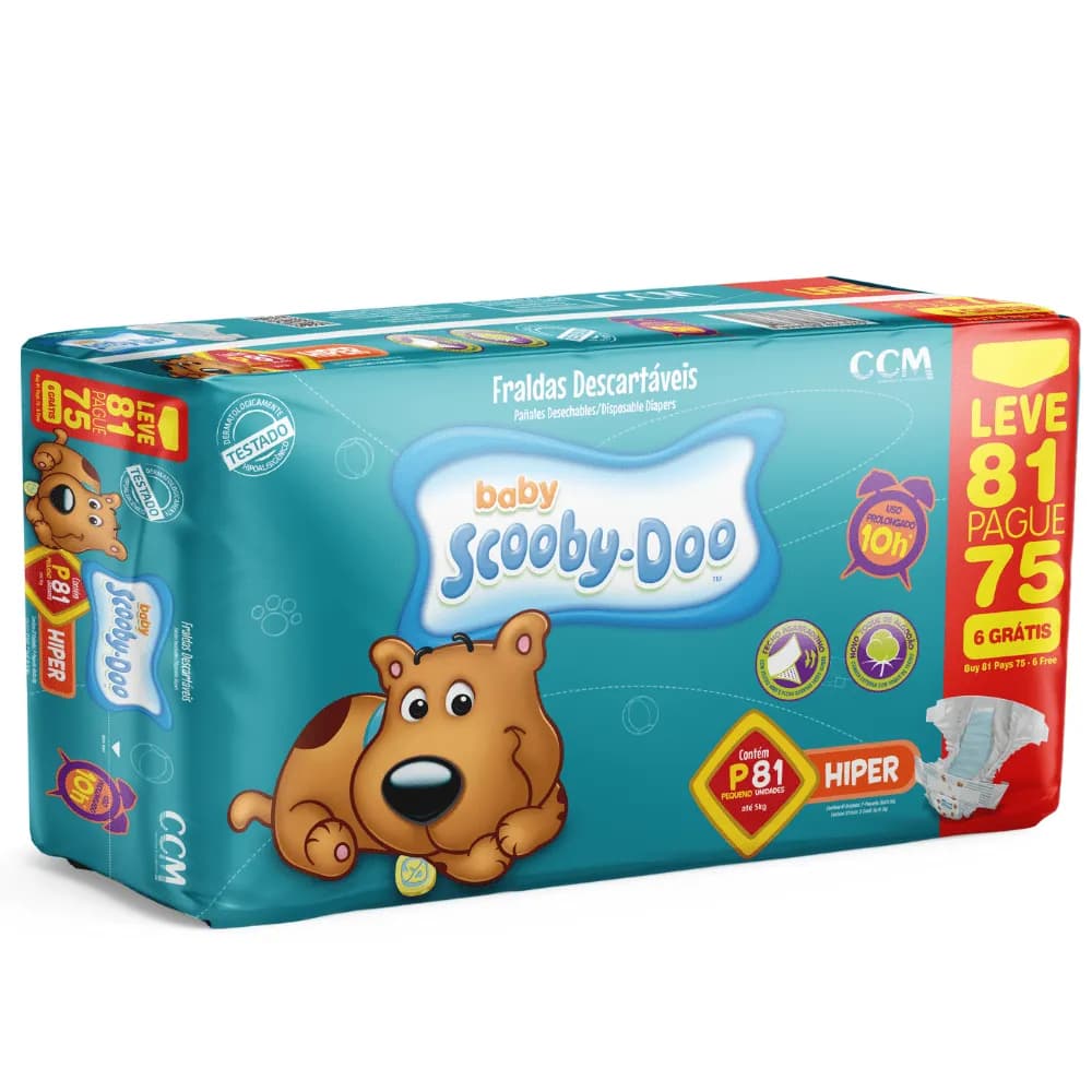 FRALDA DESC SCOOBY DOO HIPER P LV81PG75