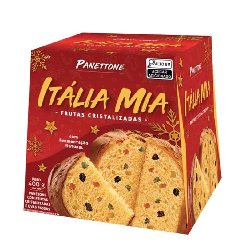PANETTONE ITALIA MIA 400G FRUTAS