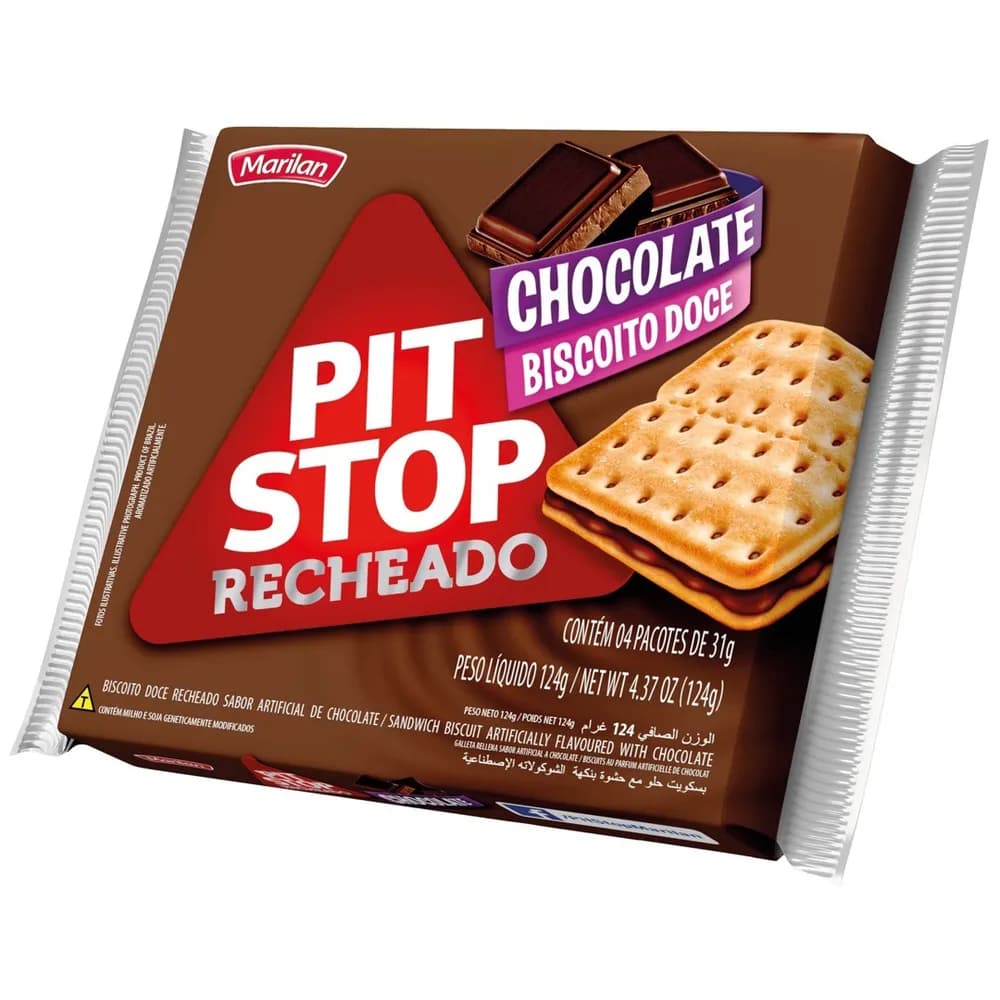 BISC PIT STOP 124G RECH CHOCOLATE