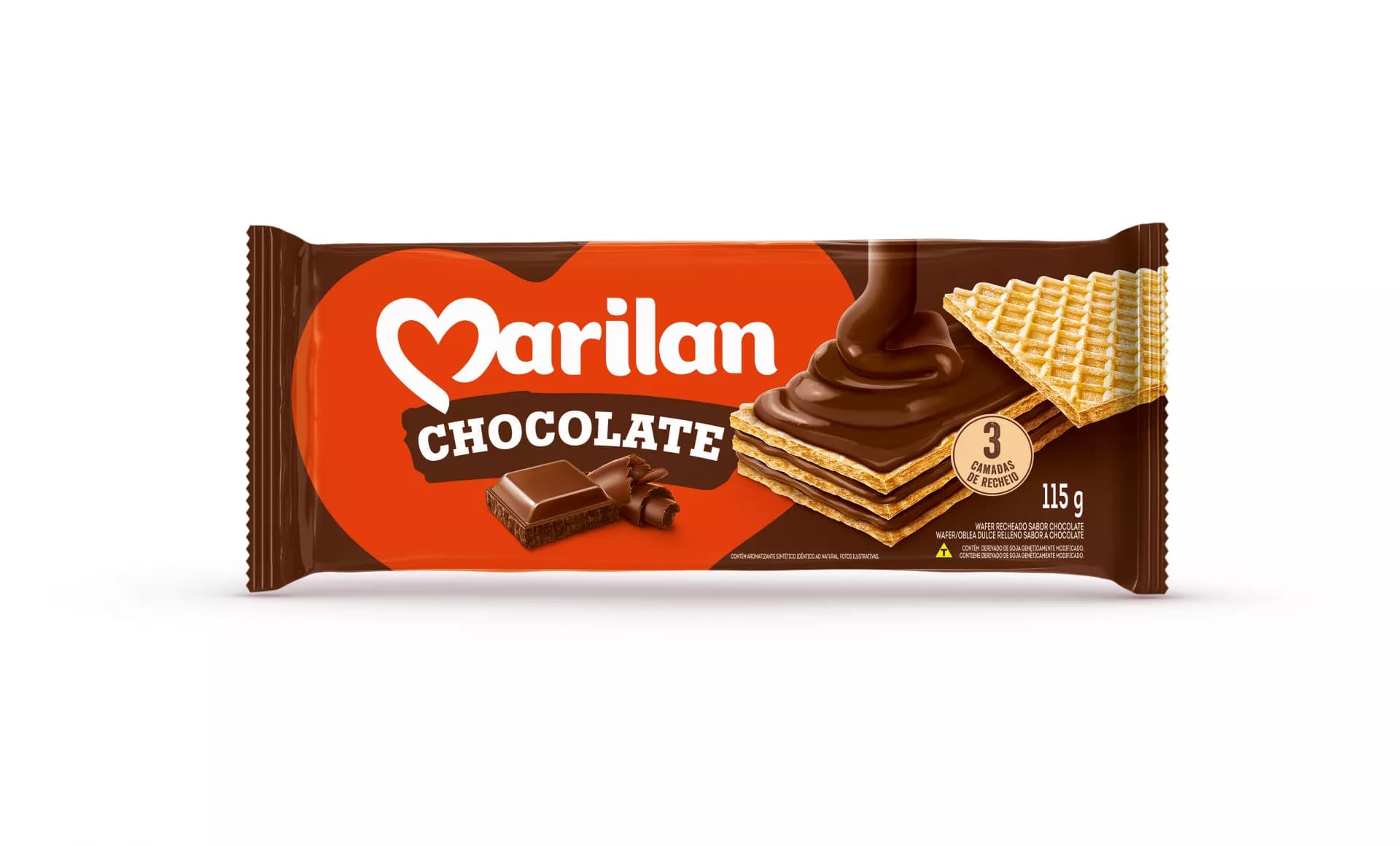 BISCOITO WAFER MARILAN 115G CHOCOLATE