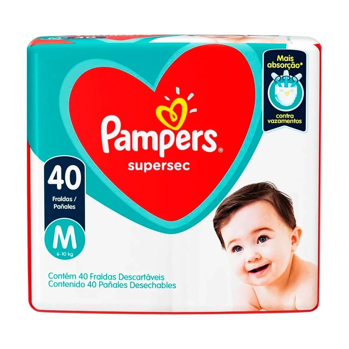 FRALDA DESC PAMPERS SUPERSEC M MEGA C40