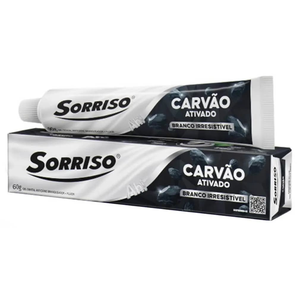 GEL DENTAL SORRISO 60G CARVAO ATIVADO BCO IRR