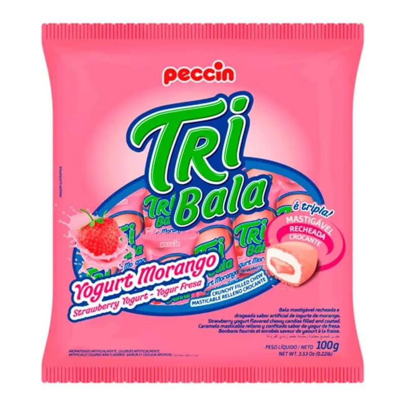 BALA PECCIN TRIBALA 100G YOGURT MORANGO