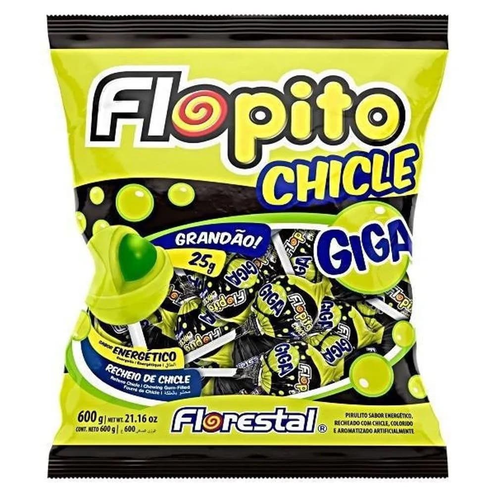 PIRULITO FLOPITO GIGA CHICLE 600G ENERGETICO