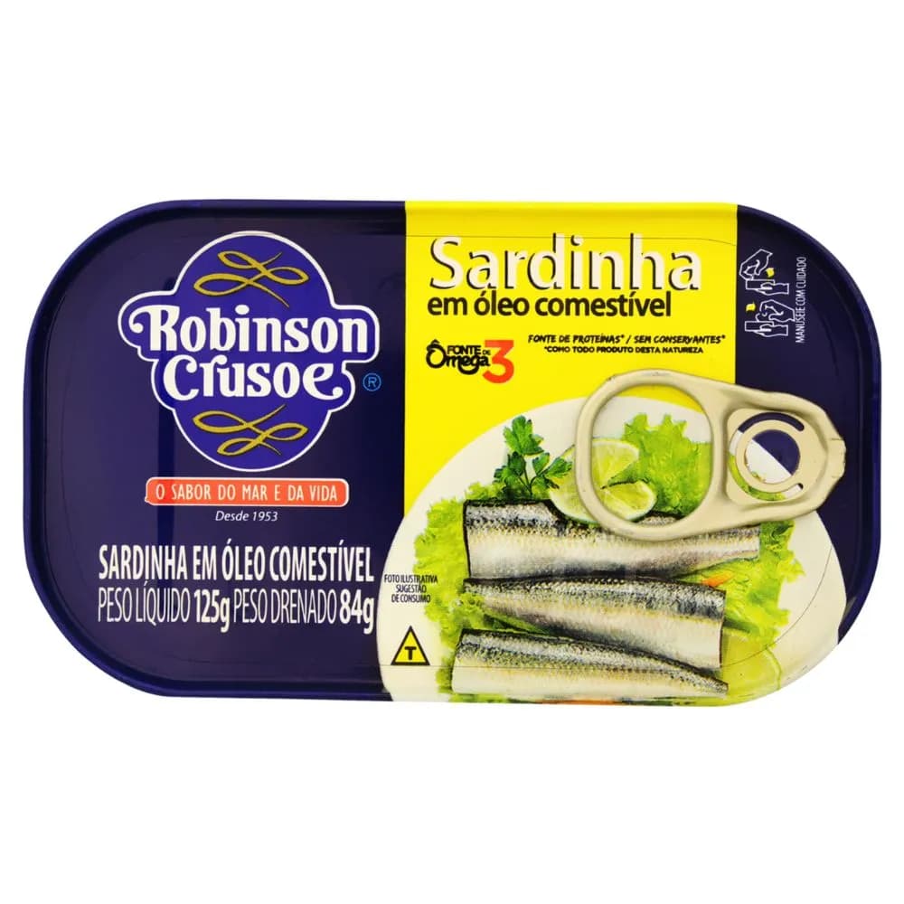 SARDINHA ROBINSON CRUSOE 125G OLEO
