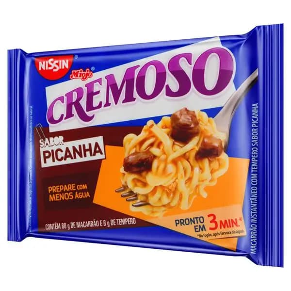 MACARRAO INSTANT NISSIN 80G CREMOSO PICANHA