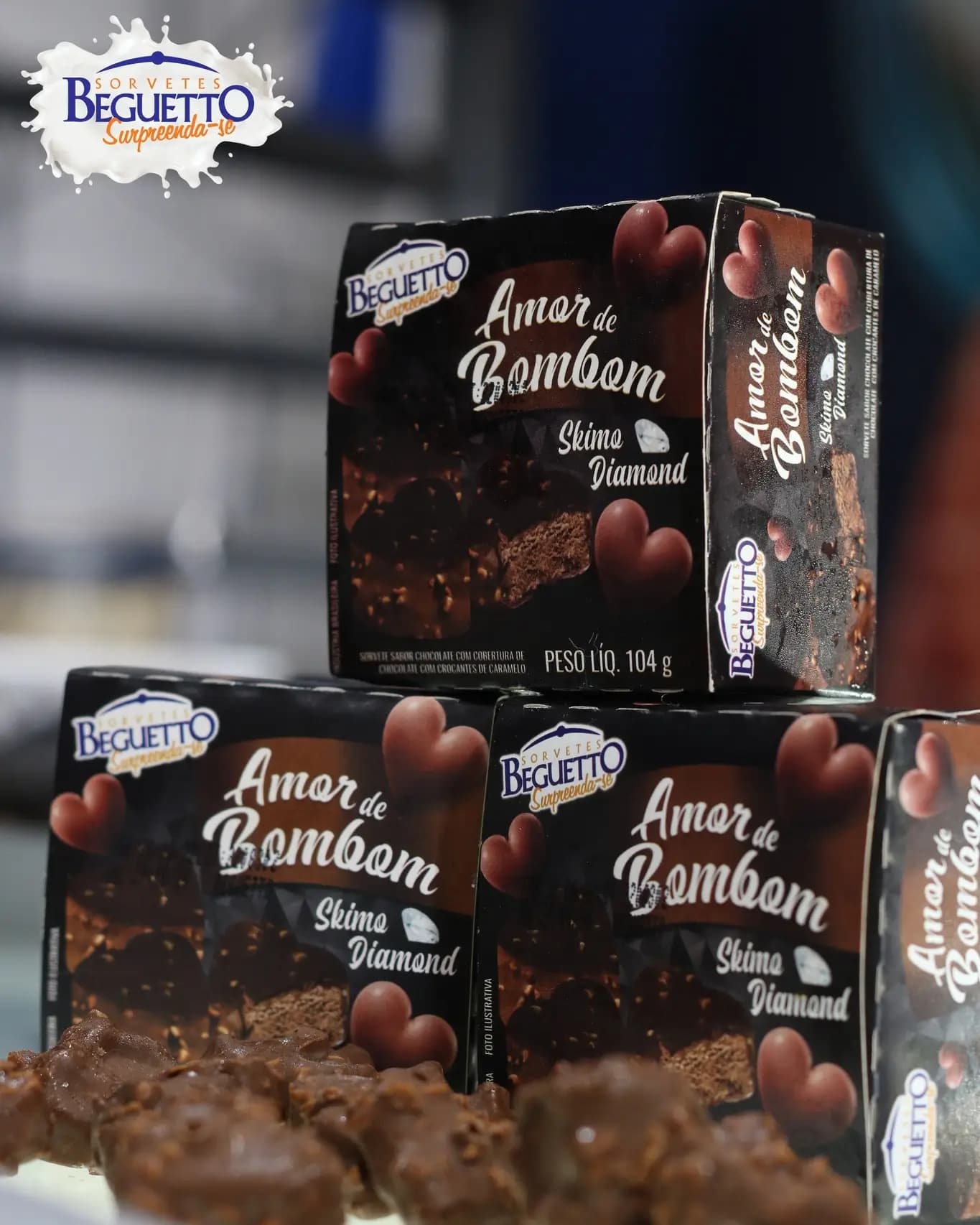 SORVETE BEGUETTO 104G BOMBOM SKIMO DIAMOND