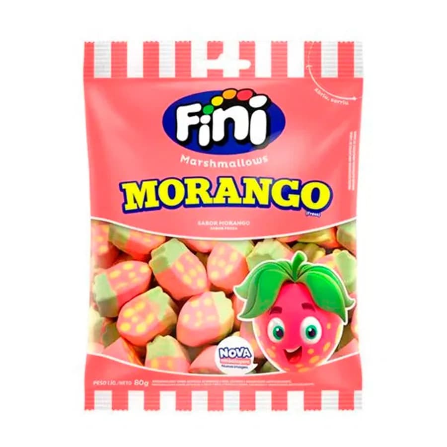 MARSHMALLOWS FINI 80G MORANGO