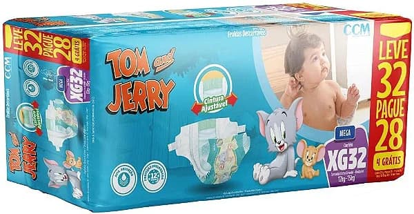 FRALDA DESC TOM AND JERRY MEGA XG C32