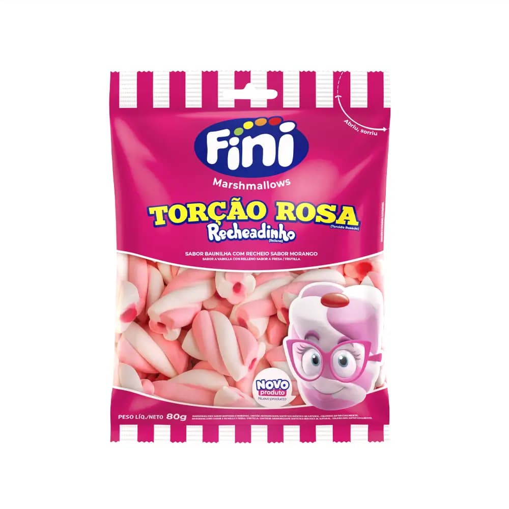 MARSHMALLOWS FINI 80G TORCAO ROSA RECHEADINHO