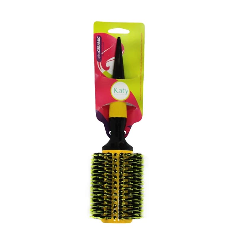 ESCOVA CABELO KATY CERAMIC AMARELO 25MM