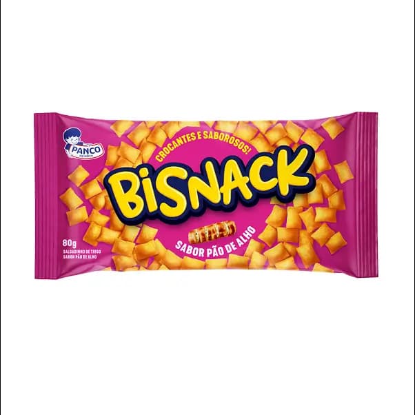 SALGADINHO PANCO BISNACK 80G PAO DE ALHO