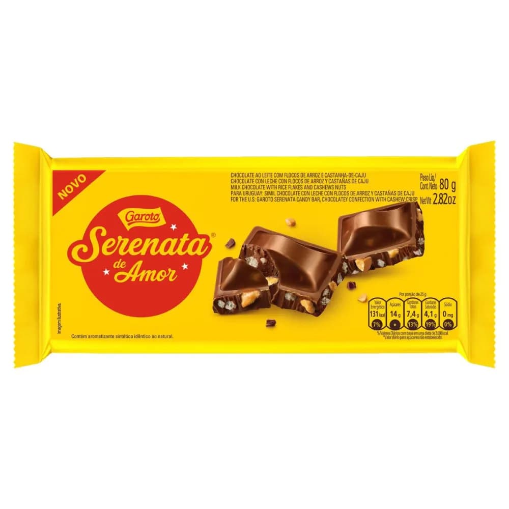 CHOCOLATE GAROTO SERENATA AMOR 80G