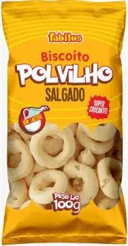 BISCOITO POLVILHO FABITOS 100G SALGADO