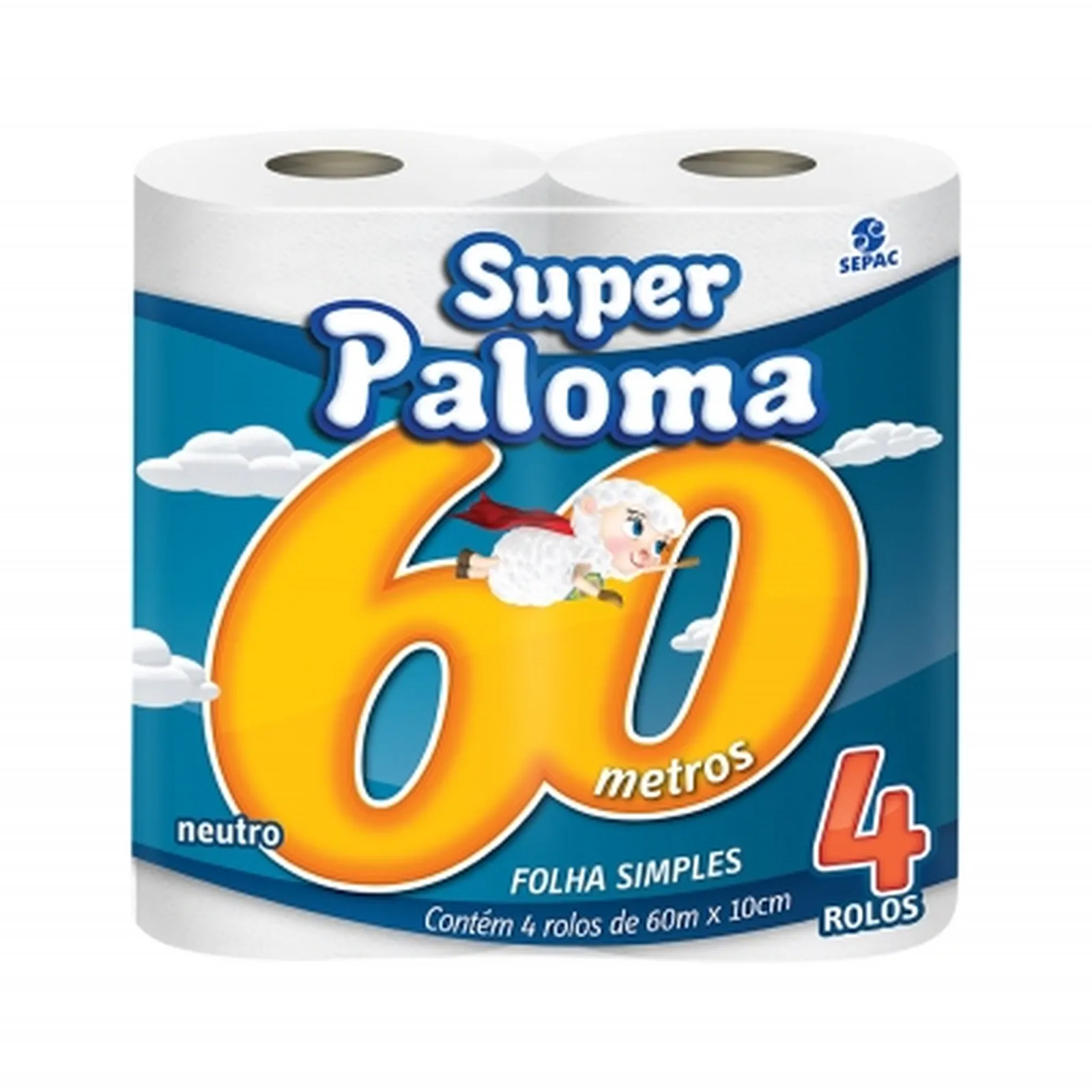 PAPEL HIG PALOMA NEUTRO FS 4X60M