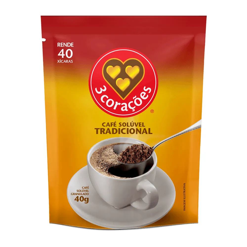 CAFE SOLUVEL 3CORACOES 40G TRADIC REFIL