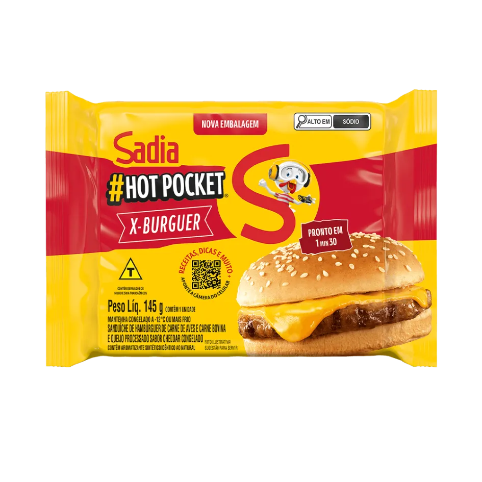 SANDUICHE SADIA HOT POCKET 145G X BURGUER