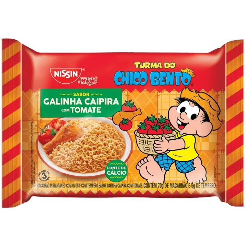 MACARRAO INSTANT NISSIN 75G GALINHA CAIPIRA TOMATE