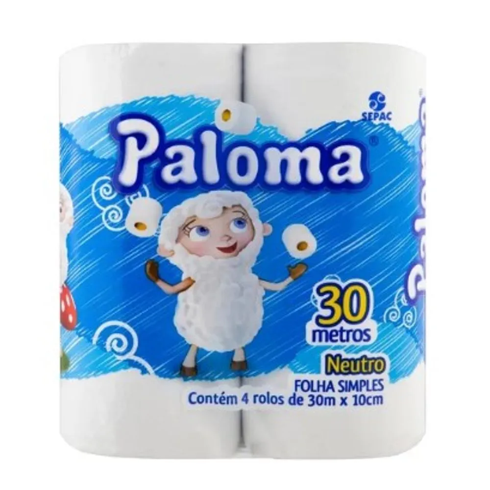 PAPEL HIG PALOMA NEUTRO FS 4X30M