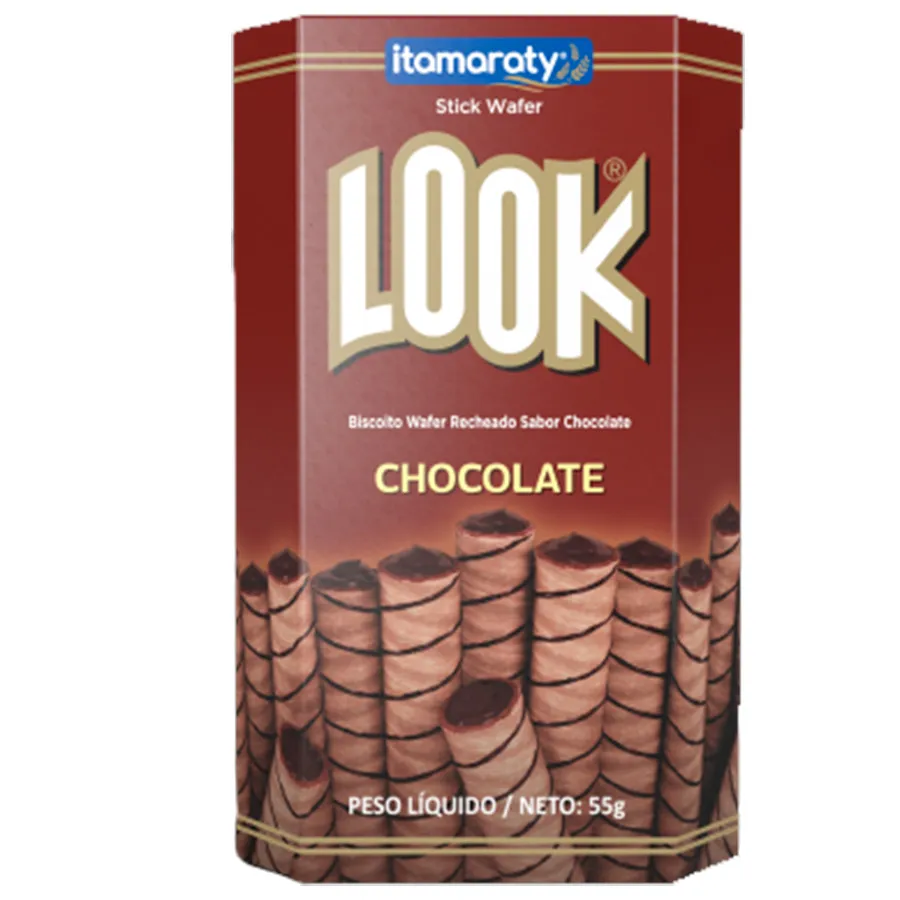BISCOITO WAFER LOOK 55G CHOCOLATE