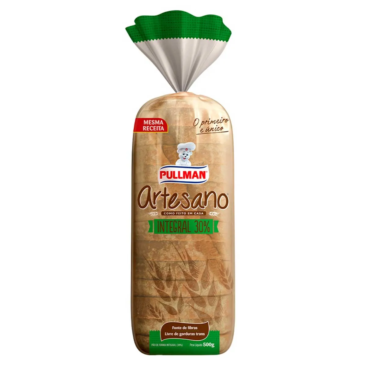 PAO FORMA PULLMAN ARTESANO 500G INTEGRAL