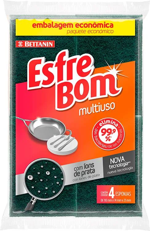 ESPONJA MULTIUSO ESFREBOM 4UN