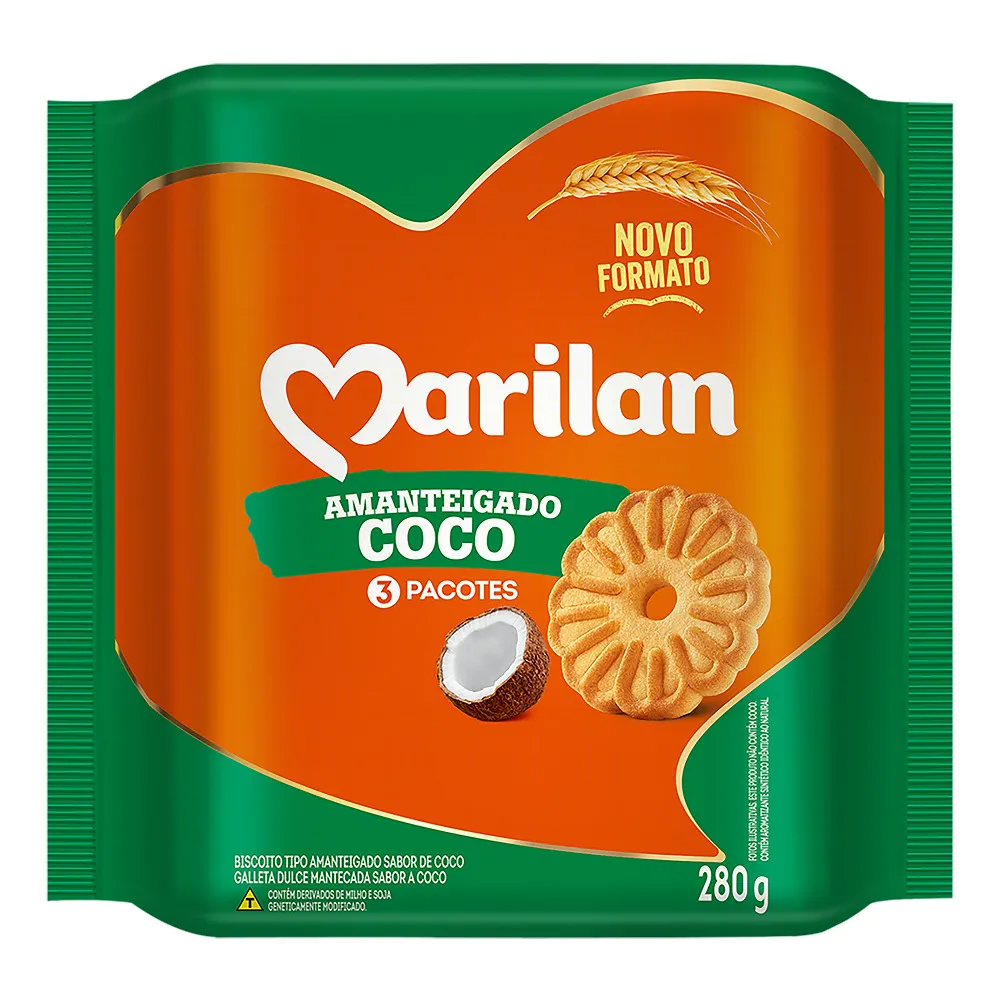 BISC MARILAN AMANTEIGADO 280G COCO