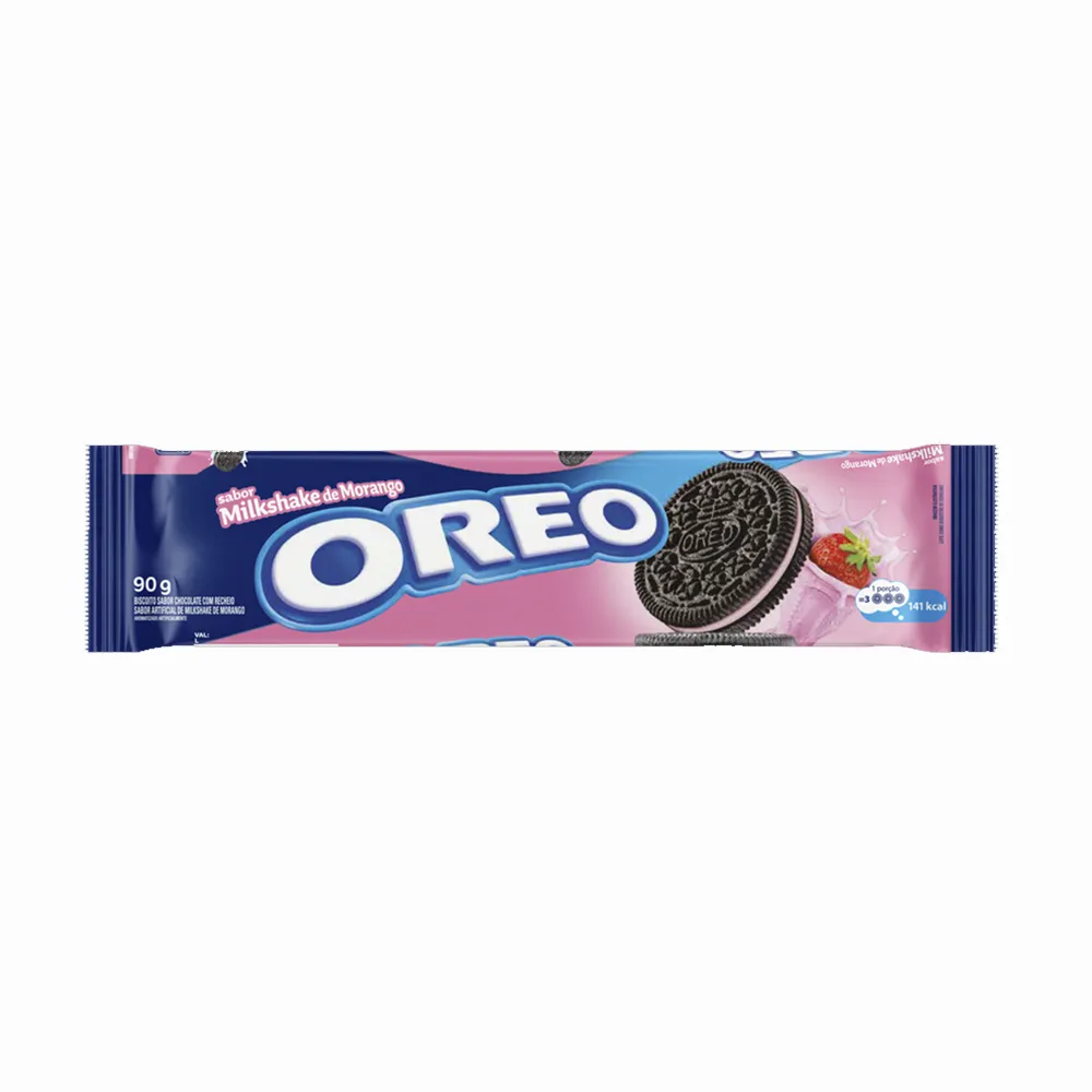 BISC RECH OREO 90G MILKSHAKE MORANGO