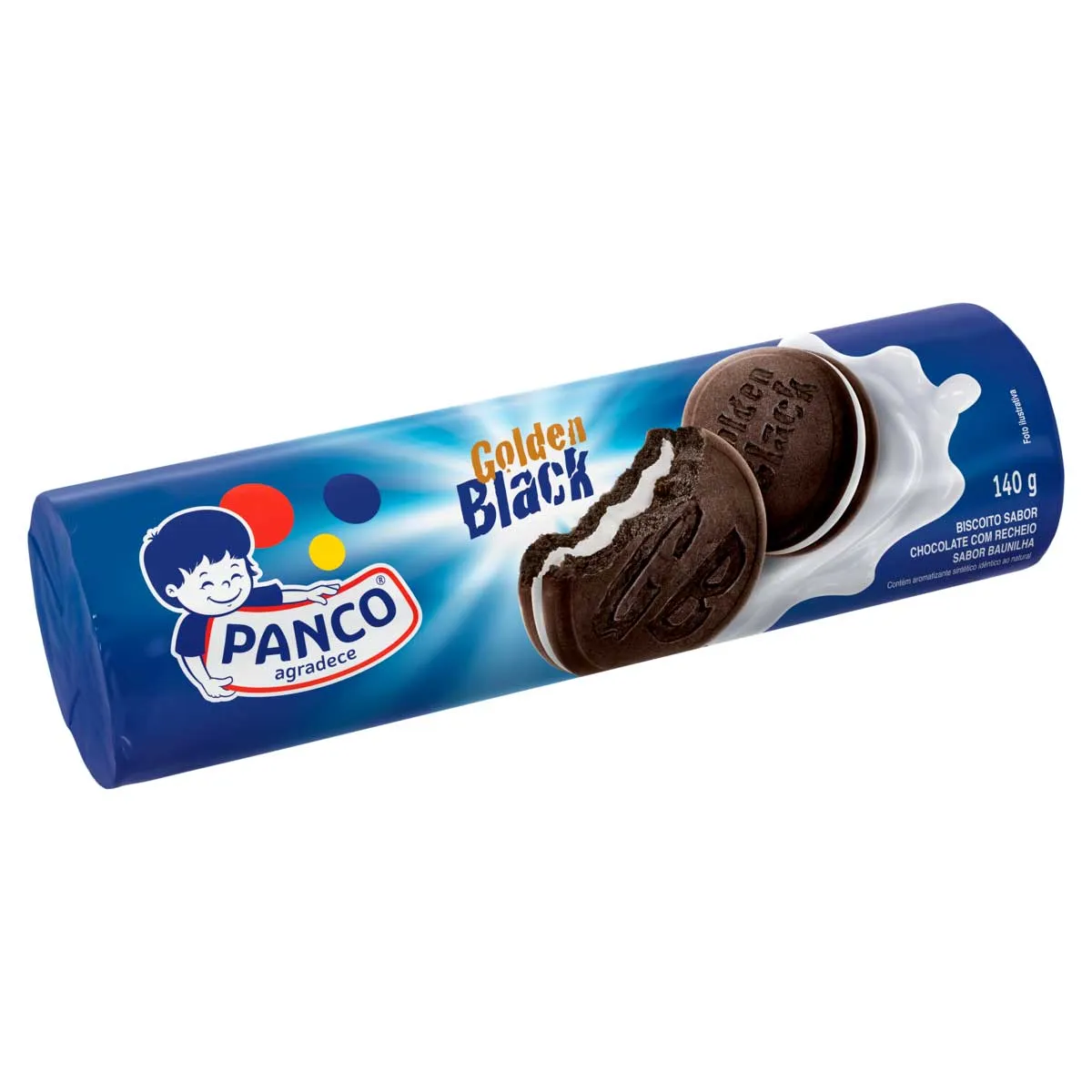 BISC RECH PANCO GOLDEN BLACK 140G BAUNILHA