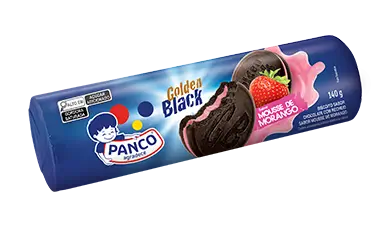 BISC RECH PANCO GOLDEN BLACK 140G MORANGO