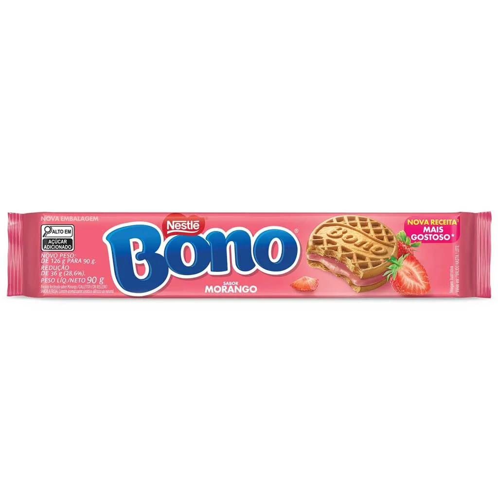 BISC RECH BONO 90G MORANGO