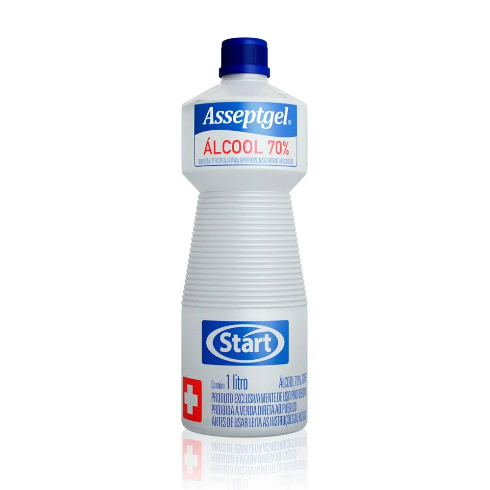 ALCOOL LIQUIDO ASSEPTGEL START 70INPM 1L