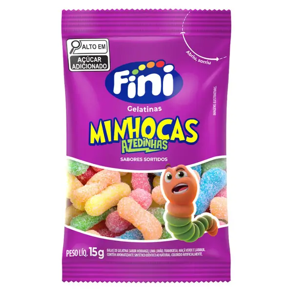 BALA FINI 15G MINHOCAS CITRICAS