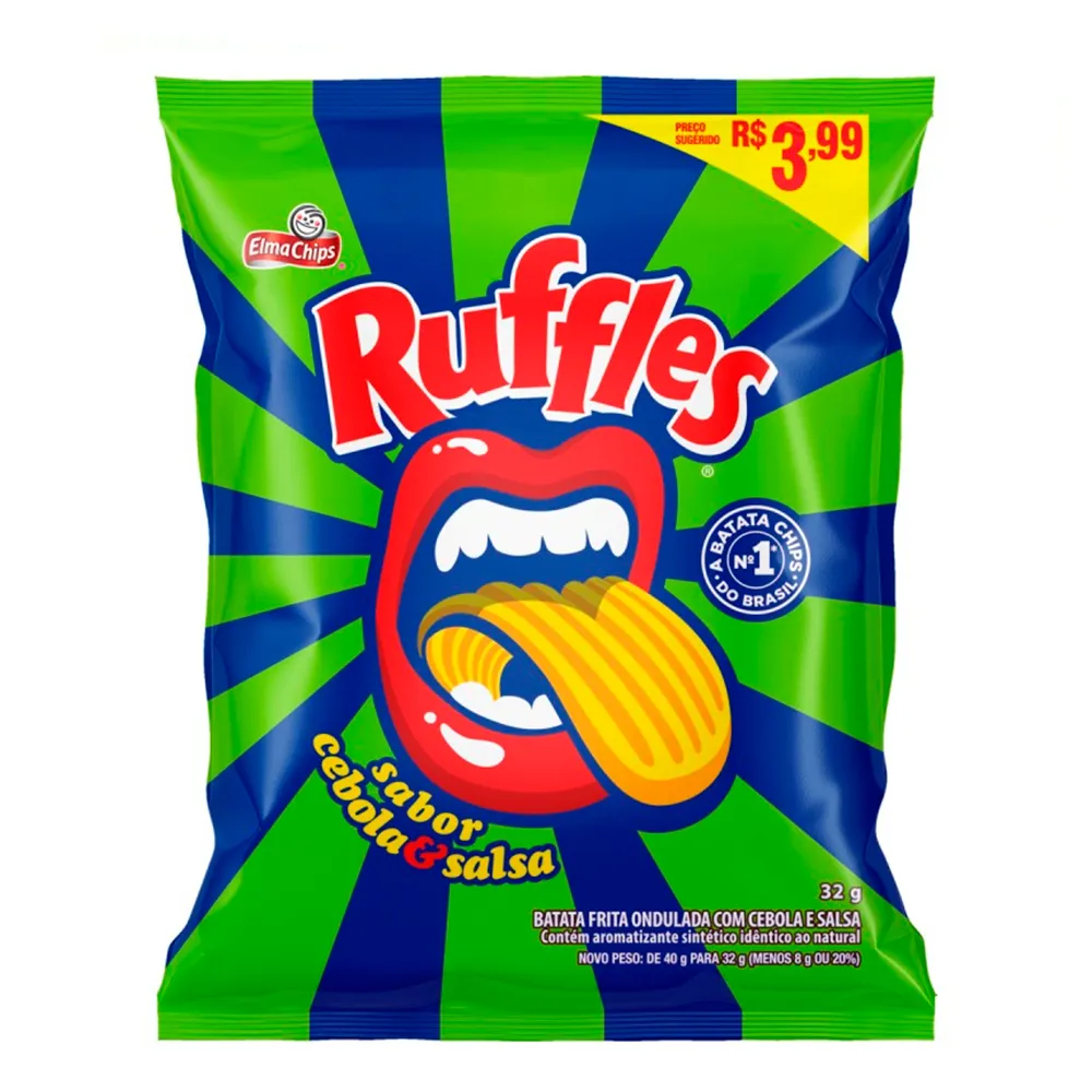 SALG ELMA CHIPS RUFFLES 68G CEBOLA SALSA
