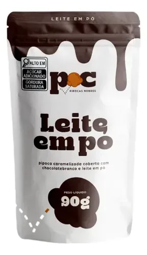 PIPOCA GOURMET POC 90G CHOCOLATE BRANCO COM LEITE EM PO