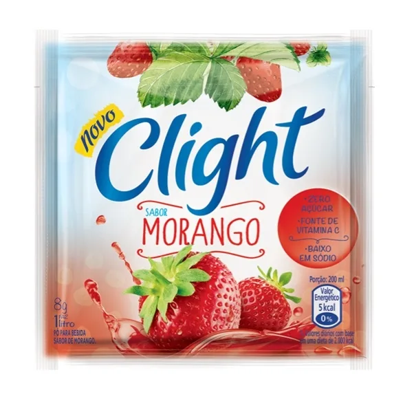 REFRESCO PO CLIGHT 8G MORANGO